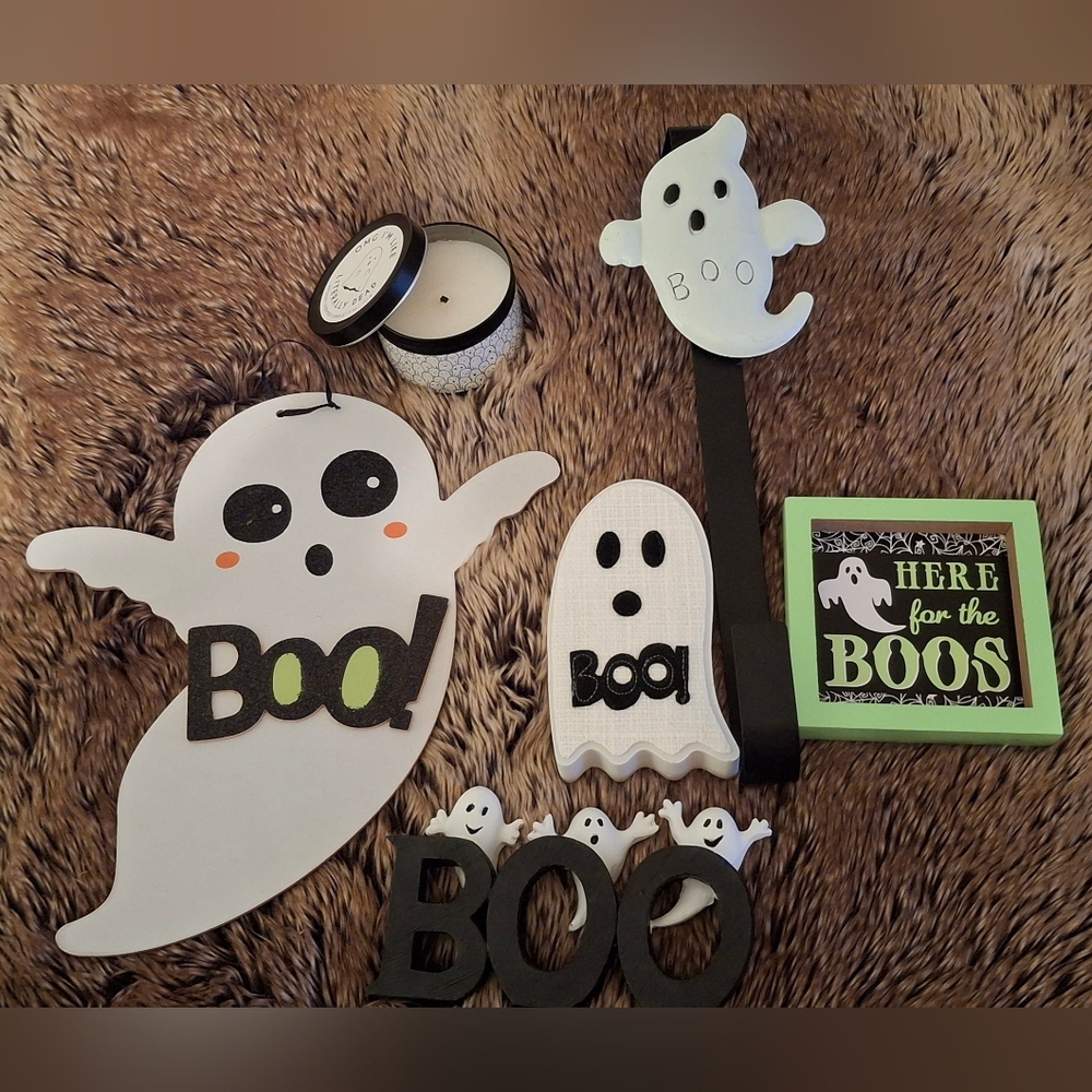 Halloween Ghost Decor Lot Of 6